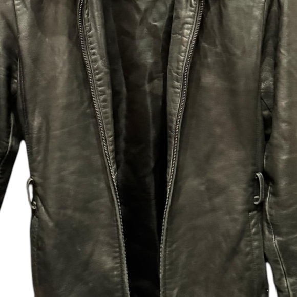 Andrew Marc genuine Black Leather Jacket no belt size XS - Picture 6 of 7
